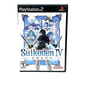 Suikoden IV PS2 Complete CIB Tested Authentic Konami RPG Game Manual Included
